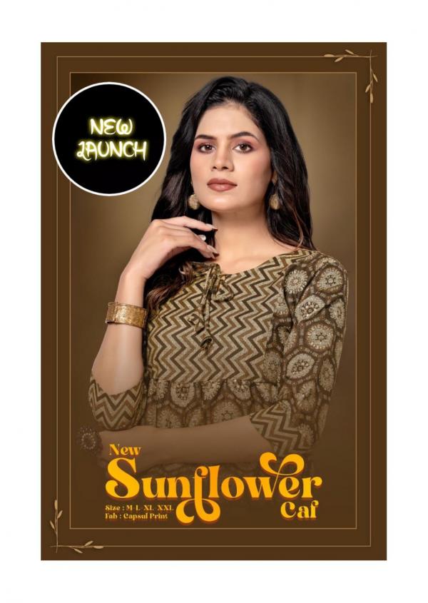 Trendy New Sun Flower Caf Rayon Exclusive Designer Collection